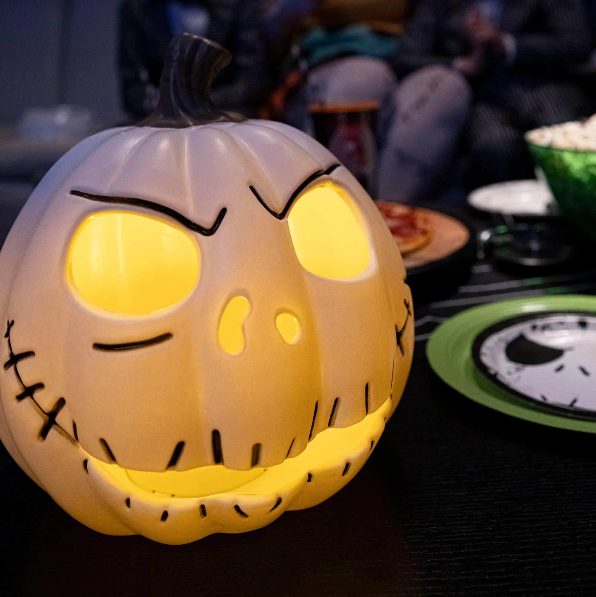 Party City Light-Up Jack Skellington Jack-O'-Lantern - The Nightmare Before Christmas| Home Décor