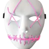 New Light-Up Pink Stitch Face Mask The Purge