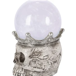 Party City Light-Up Smoky Led Plastic Skull Water Globe, 7.5In| Table Décor & Centerpieces