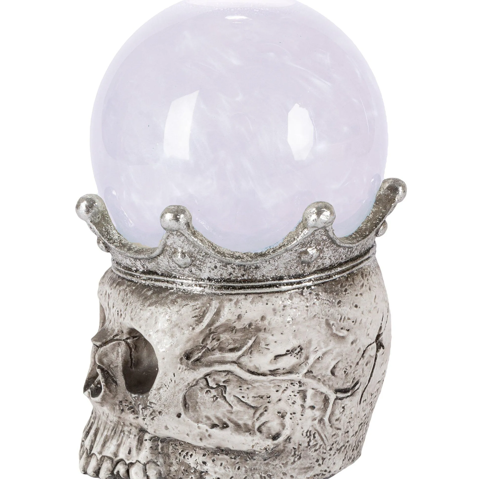 Party City Light-Up Smoky Led Plastic Skull Water Globe, 7.5In| Home Décor