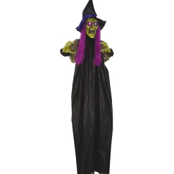 Party City Light-Up Sonic Witch Fabric & Plastic Hanging Decoration, 5.8Ft| Hanging Decorations