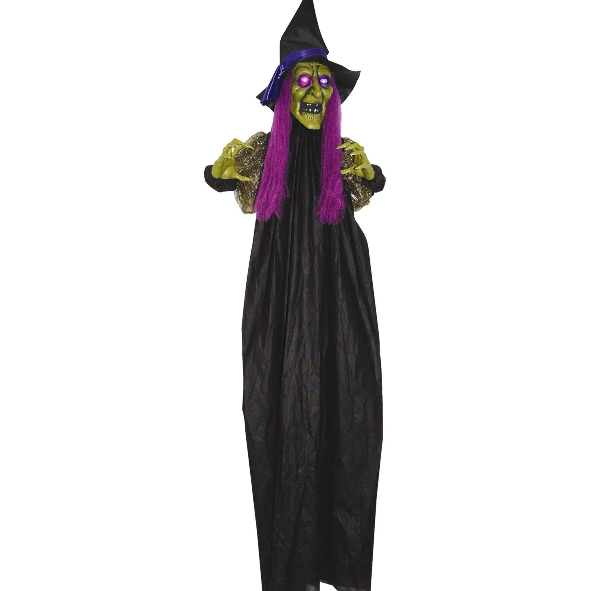 Party City Light-Up Sonic Witch Fabric & Plastic Hanging Decoration, 5.8Ft| Hanging Decorations