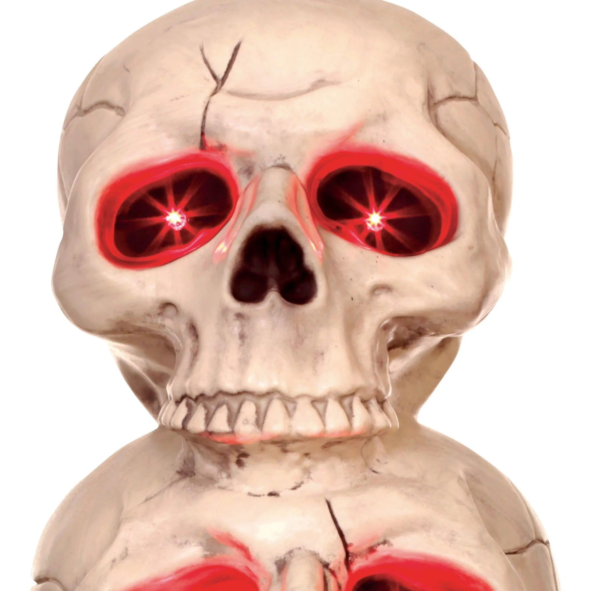 Party City Light-Up Three Skulls Totem Decoration, 27.5In| Boneyard Glam
