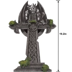 Party City Living Gargoyle Tombstone, 9.8In X 19.2In| Tombstones & Fencing