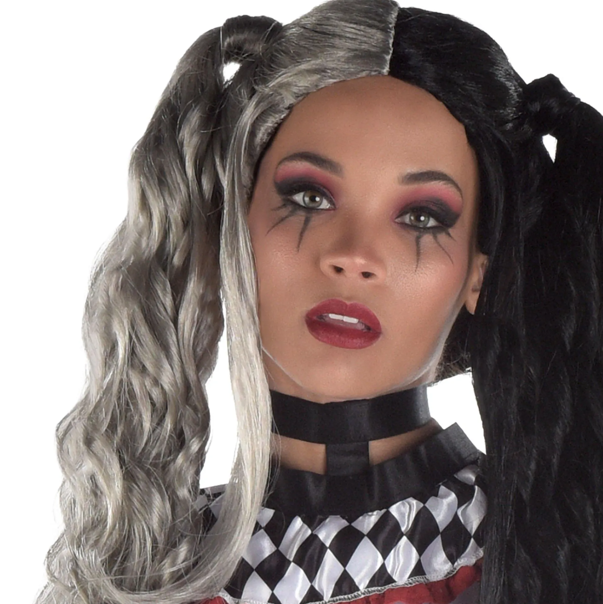 Best Sale Long Black & Gray Pigtail Wig Wigs