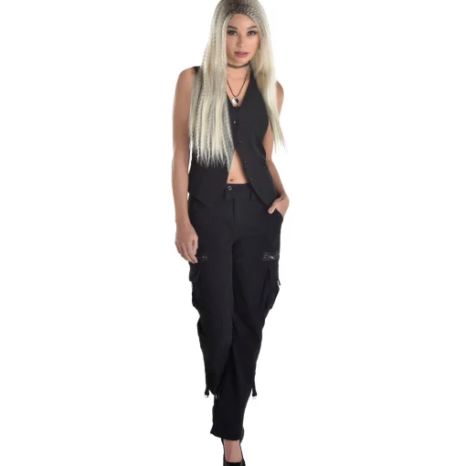 Clearance Long Platinum Blond Crimped Wig Wigs