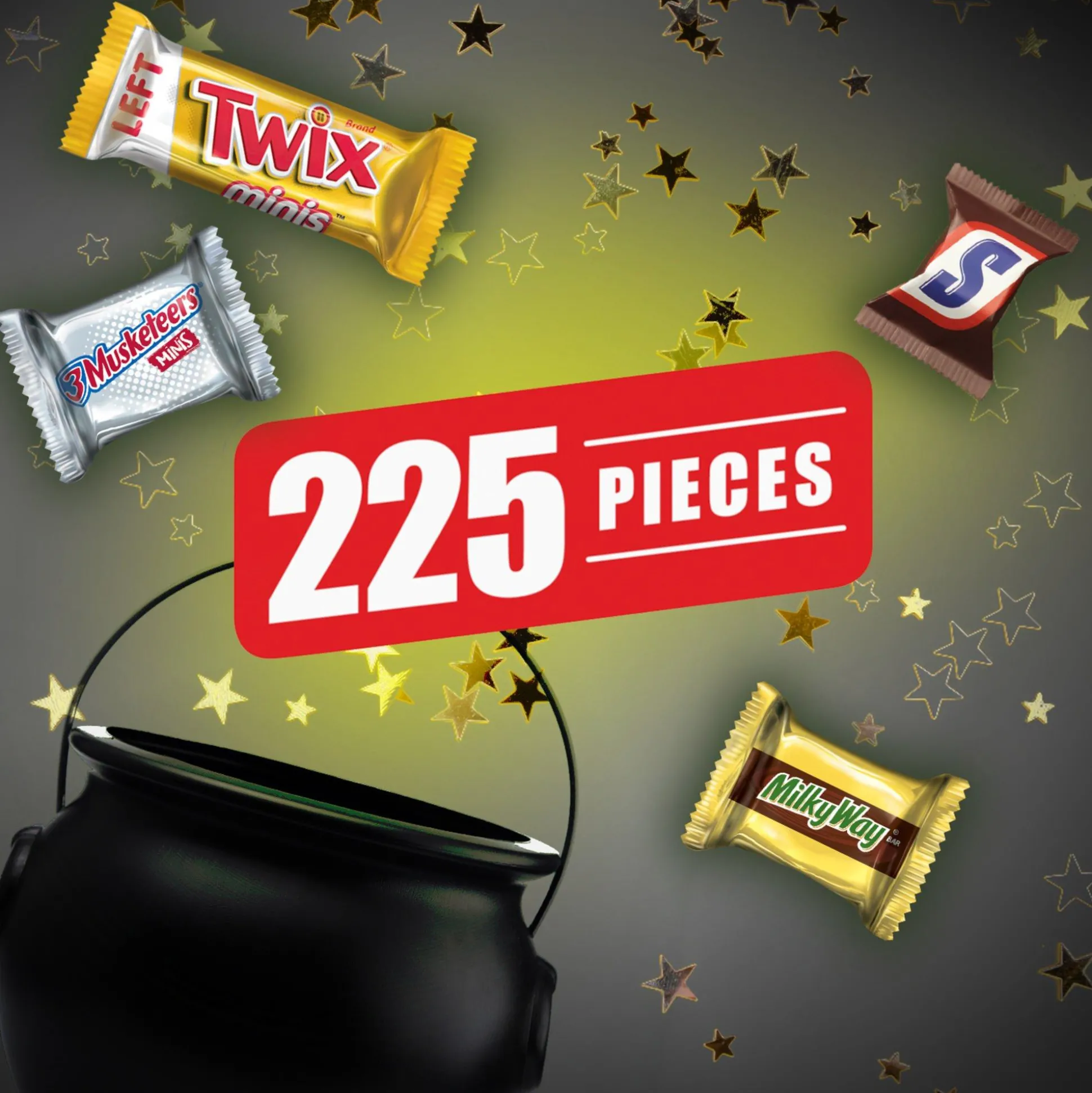 Mars Chocolate Favorites Halloween Minis Mix, 61.85Oz, 225Pc| Trunk Or Treat