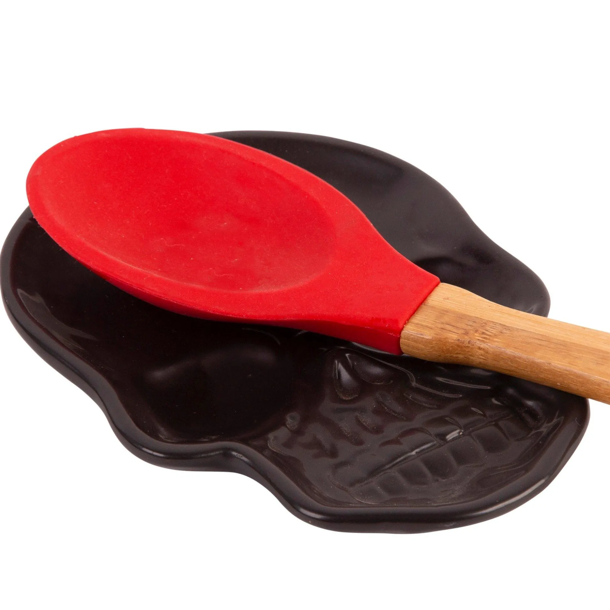 Party City Matte Black Stone Skull Spoon Rest, 4.6In X 6.3In| Home Décor