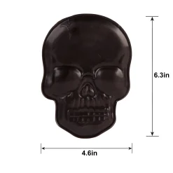 Party City Matte Black Stone Skull Spoon Rest, 4.6In X 6.3In| Home Décor
