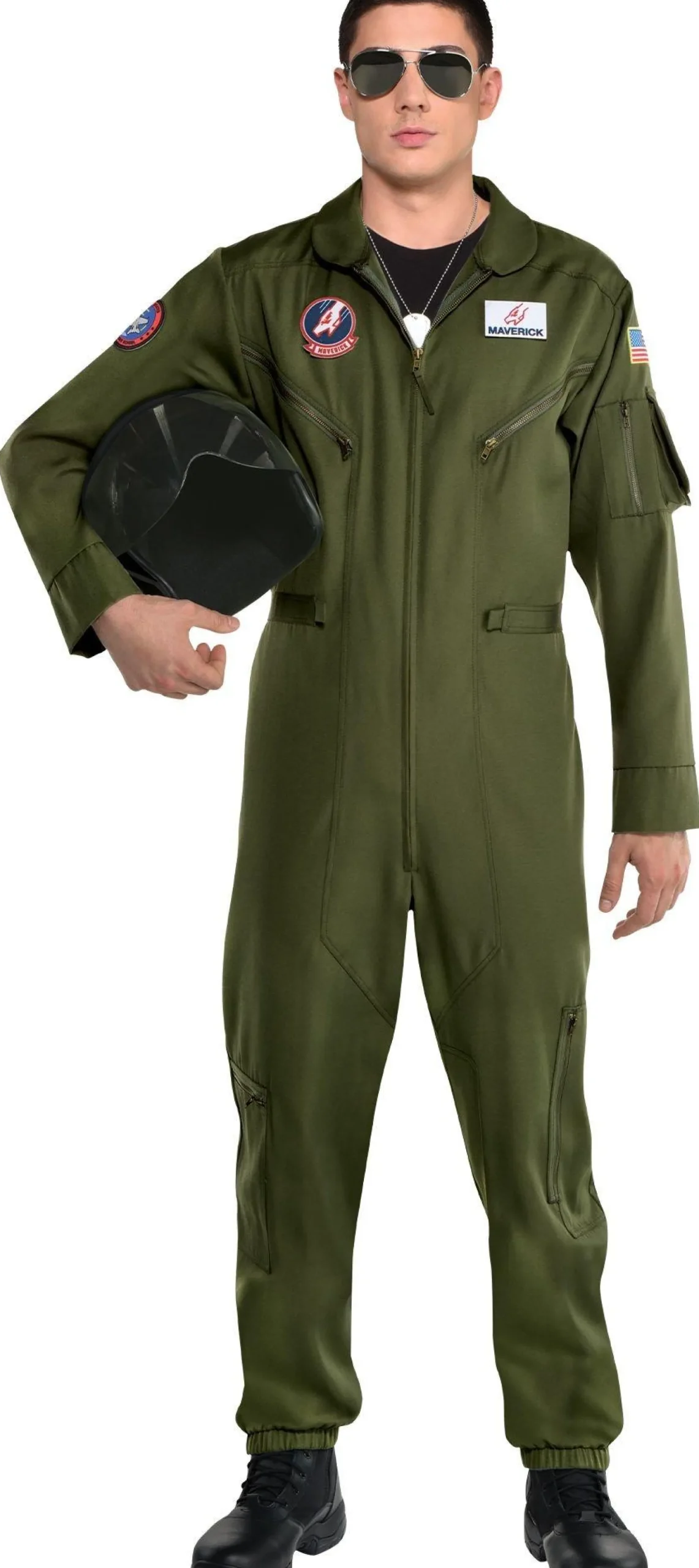 Shop Maverick Flight Suit Costume For Men - Top Gun 2 Men Decades