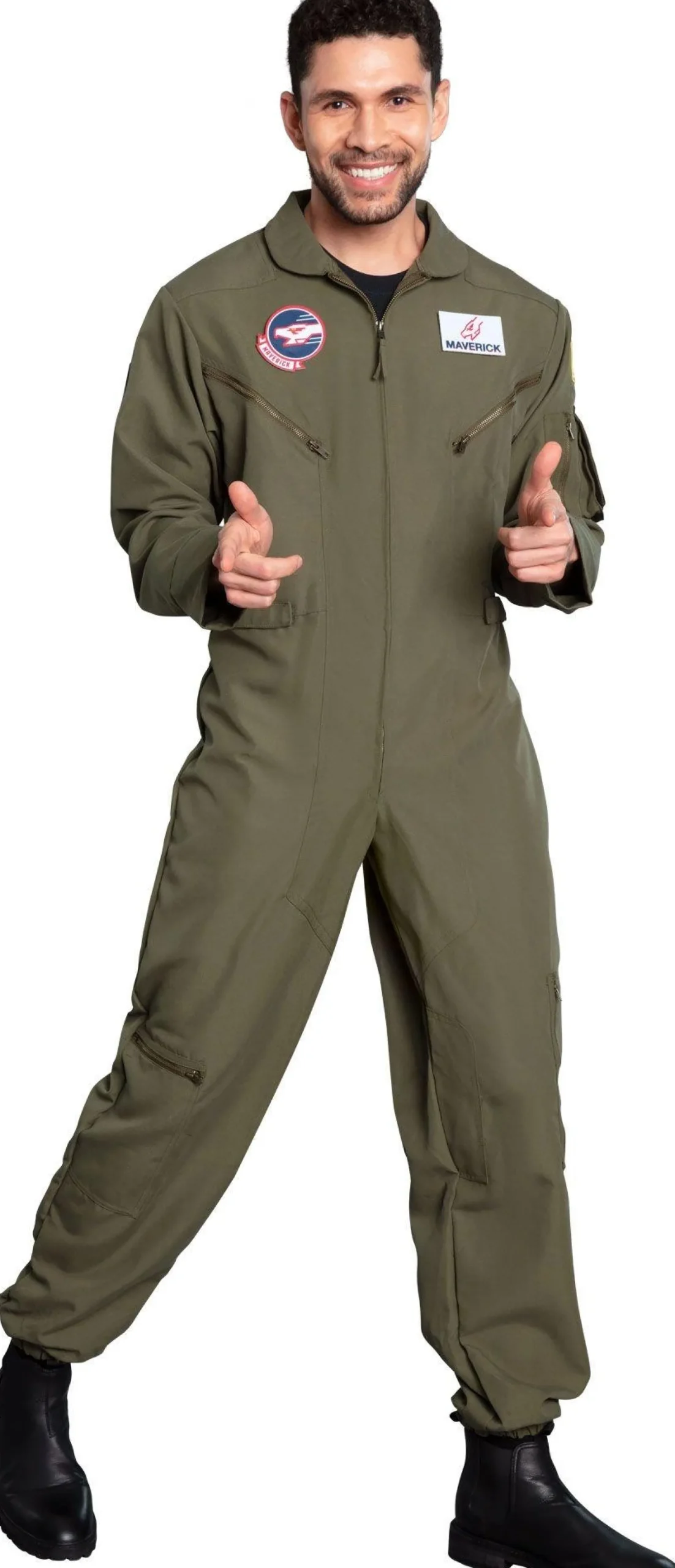 Shop Maverick Flight Suit Costume For Men - Top Gun 2 Men Decades