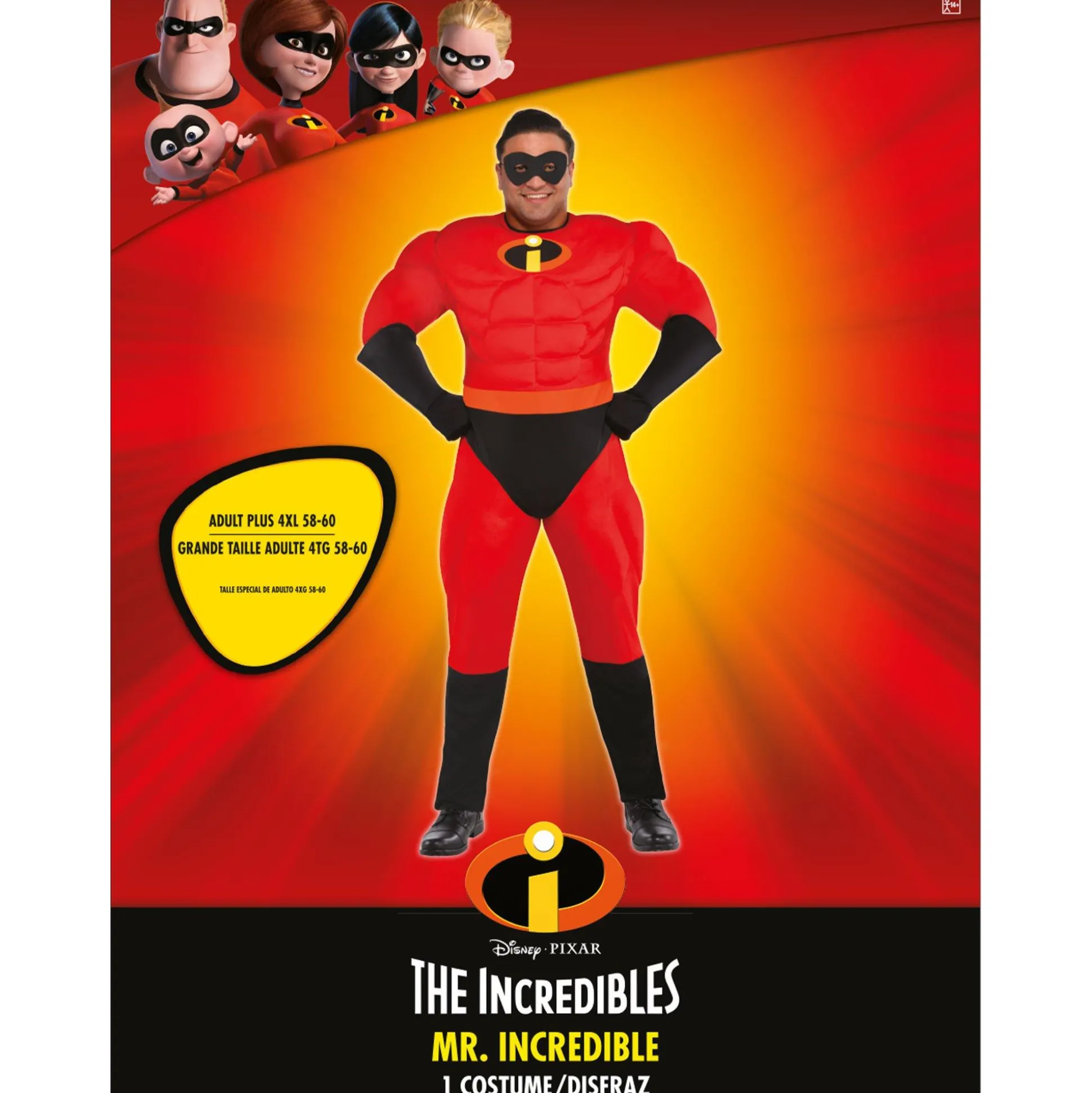 Shop Mens Mr. Incredible Muscle Costume Plus Size - The Incredibles Plus Size Costumes