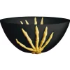 Party City Metallic Glam Boneyard Black & Gold Skeleton Plastic Serving Bowl, 11In X 5In| Boneyard Glam
