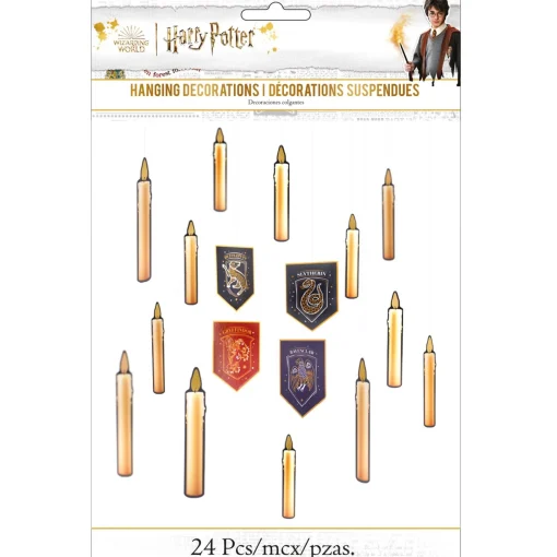 Party City Metallic Hogwarts United Cardstock Hanging Decorations, 24Ct - Harry Potter| Harry Potter Hogwarts