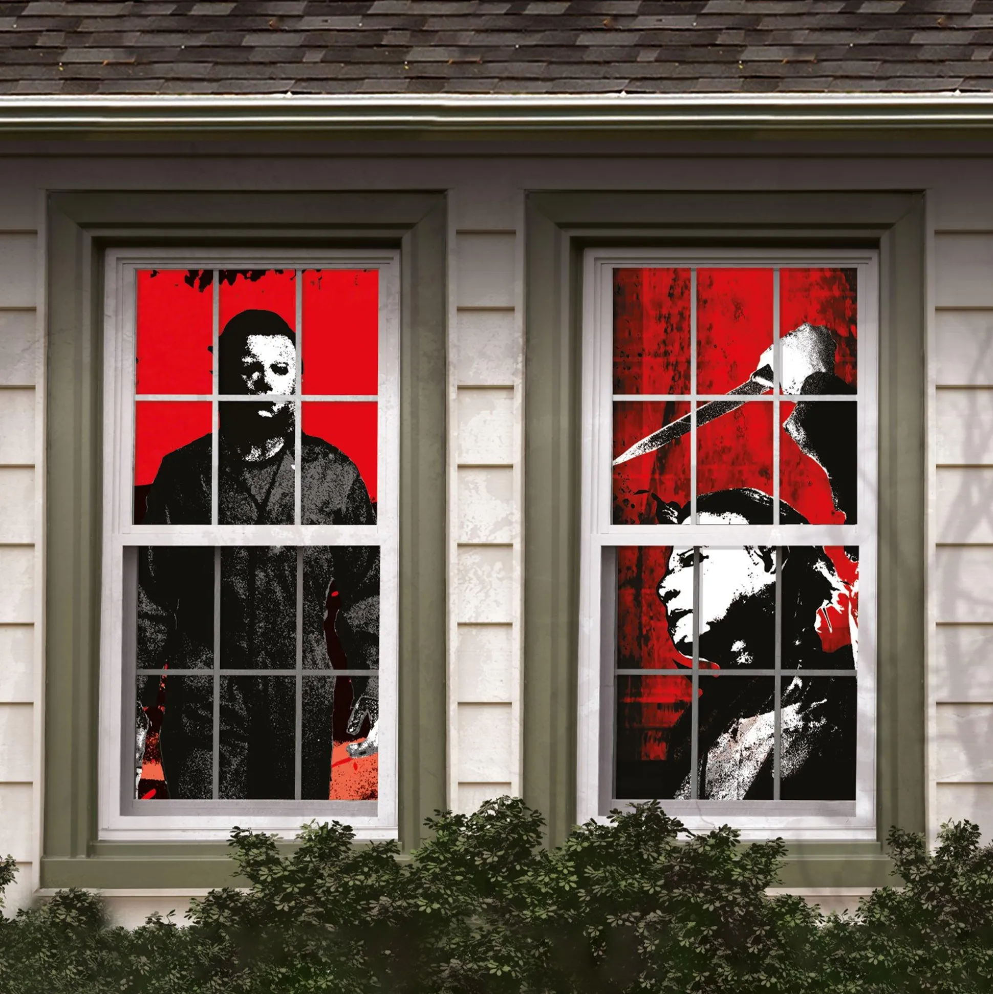Party City Michael Myers Window Silhouettes, 2Pc - Halloween Ii| Decorations