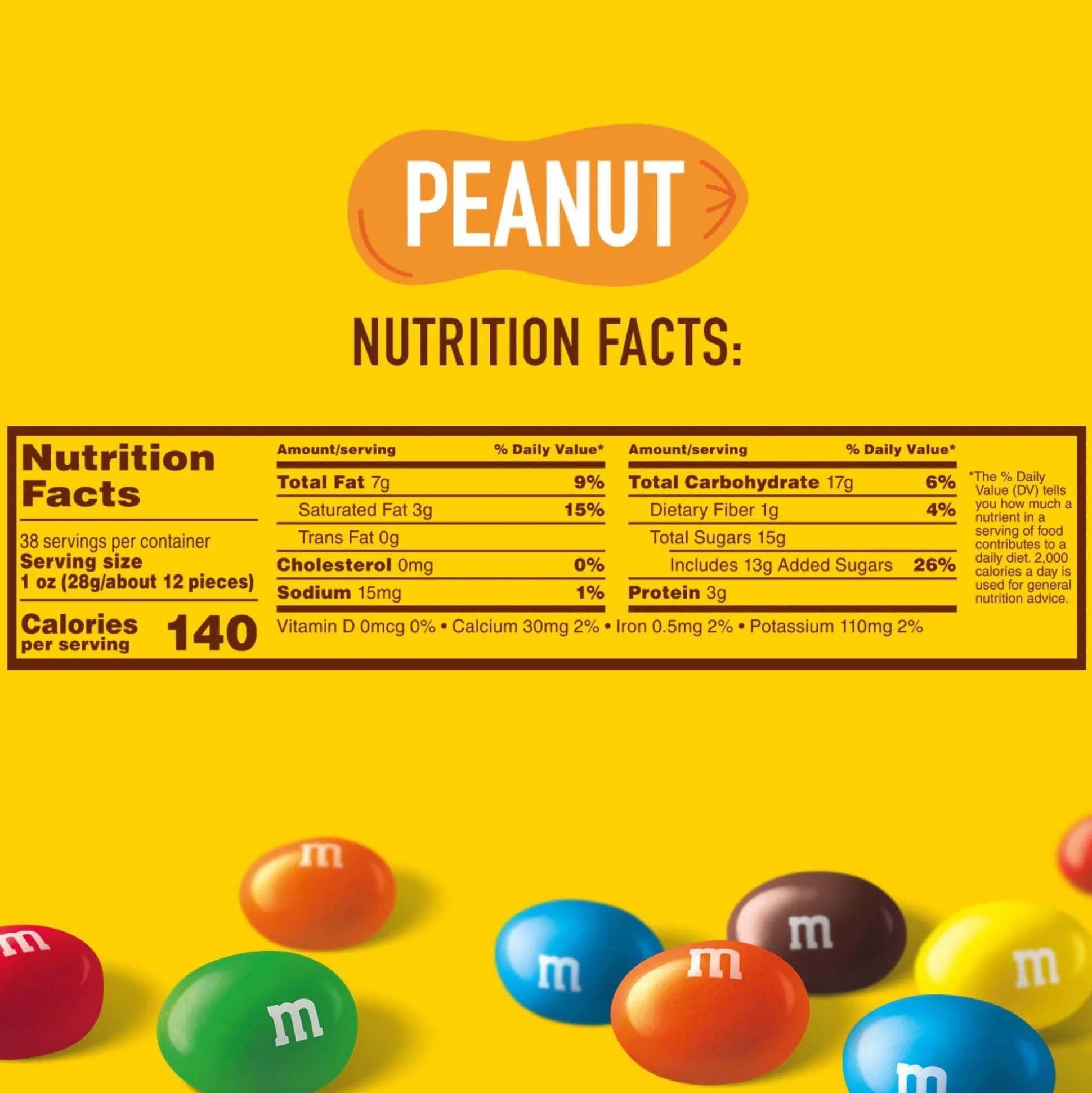 Hot Milk Chocolate Peanut M&M's Party Size, 34Oz Bulk Candy