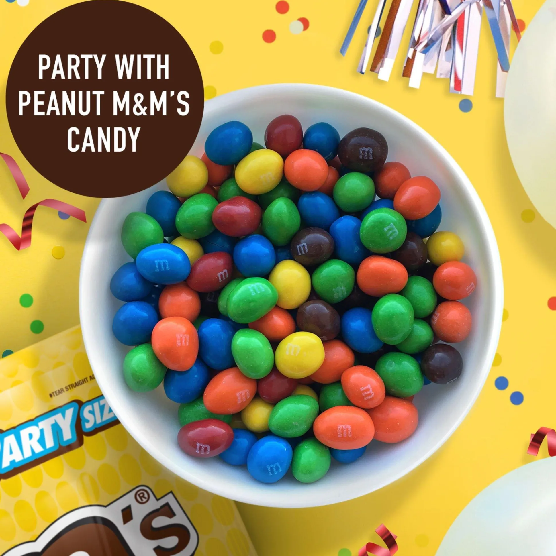 Hot Milk Chocolate Peanut M&M's Party Size, 34Oz Bulk Candy