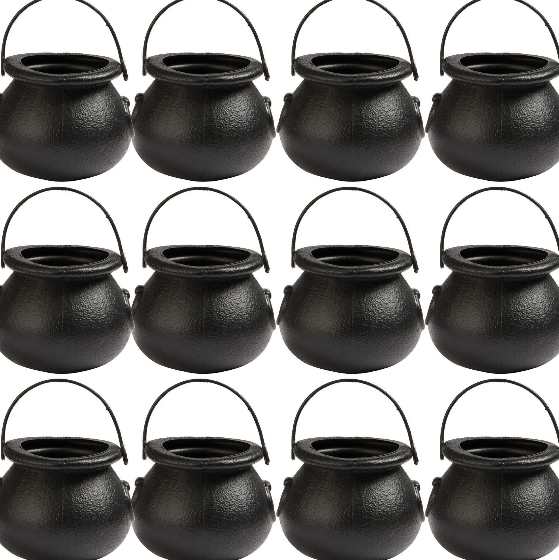 Party City Mini Black Candy Cauldrons, 12Ct| Favors & Favor Bags