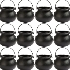 Party City Mini Black Candy Cauldrons, 12Ct| Trunk Or Treat