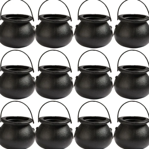 Party City Mini Black Candy Cauldrons, 12Ct| Trunk Or Treat