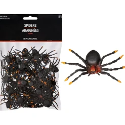 Party City Mini Plastic Spiders, 1.5In X 2In, 48Ct| Favors & Favor Bags
