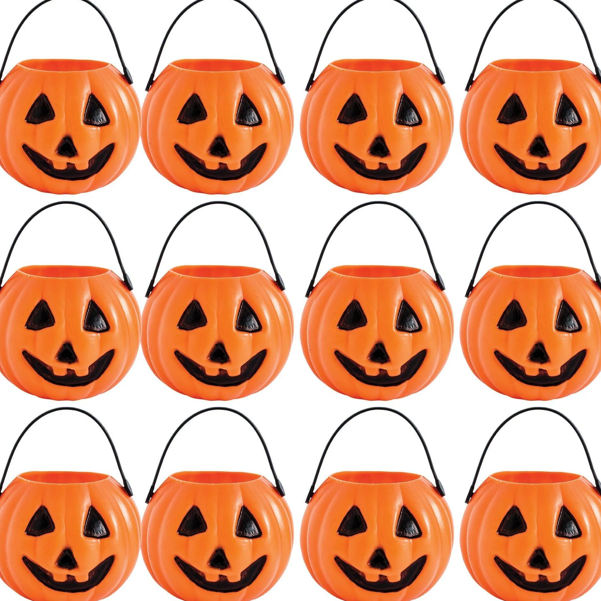 Party City Mini Pumpkin Trick Or Treat Candy Pails, 12Ct| Trunk Or Treat