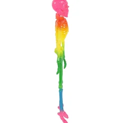 Party City Mini Rainbow Poseable Plastic Hanging Skeleton, 8In| Skeletons