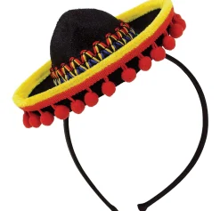 Online Mini Sombrero Headband With Ball Fringe Headbands, Tails