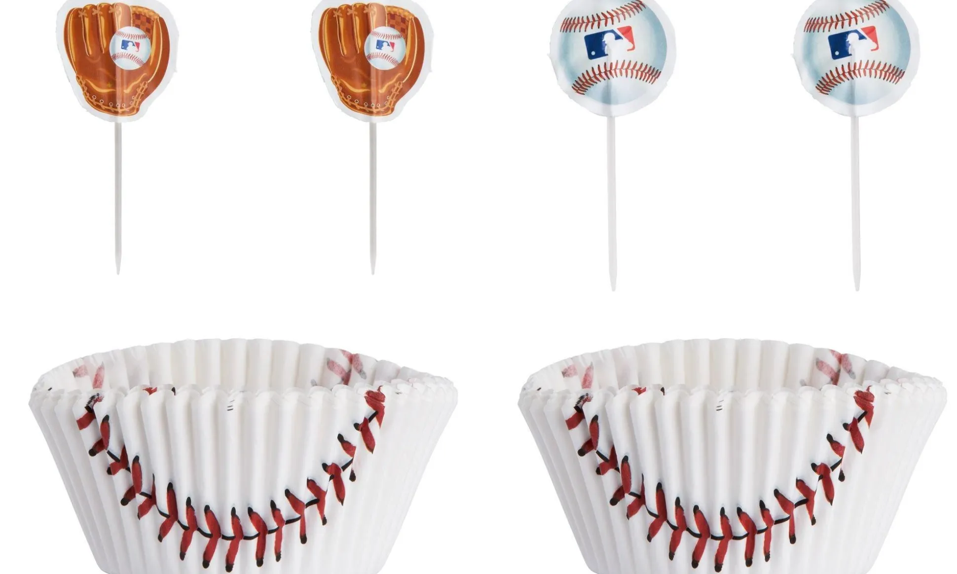 Fashion Baseball Cupcake Decorating Kit For 24 Baking Supplies
