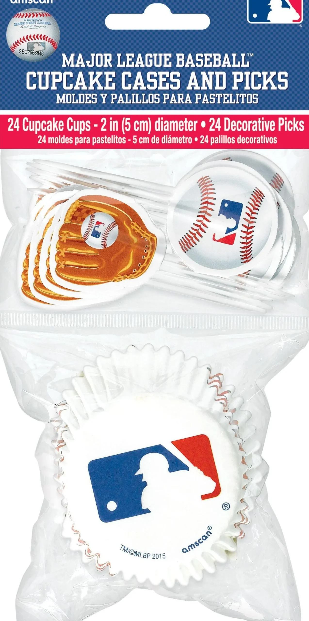 Fashion Baseball Cupcake Decorating Kit For 24 Baking Supplies