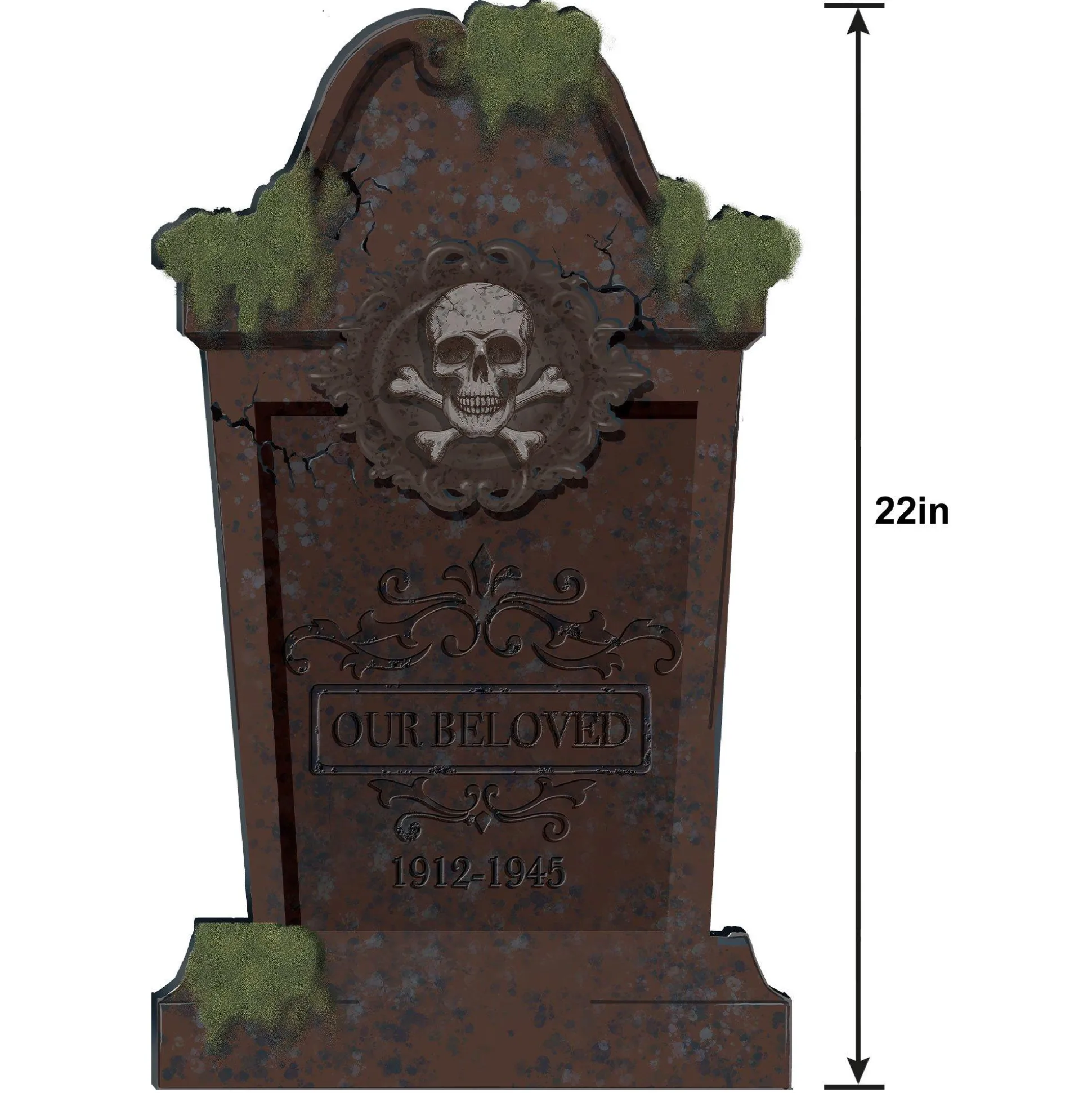 Party City Mossy Our Beloved Tombstone, 13In X 22In| Tombstones & Fencing