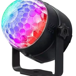 Party City Multicolor Led Disco Projector With Remote| Strobe Lights & Black Lights