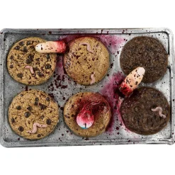 Party City Nasty Cookie Tray Latex Prop, 10.75In X 7In| Creepy Carnival