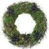 Party City Natural Moss Spider Wreath, 18.5In| Door Décor & Signs