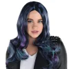 New Navy Blue, Purple & Turquoise Oil Slick Curly Wig, 20In Wigs