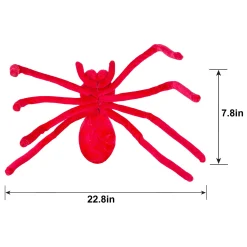 Party City Neon Pink Black Light Reactive Fabric Spider, 22.8In| Window & Wall Décor