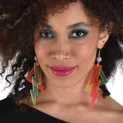 Shop Neon 80S Lightning Bolt Earrings Jewelry