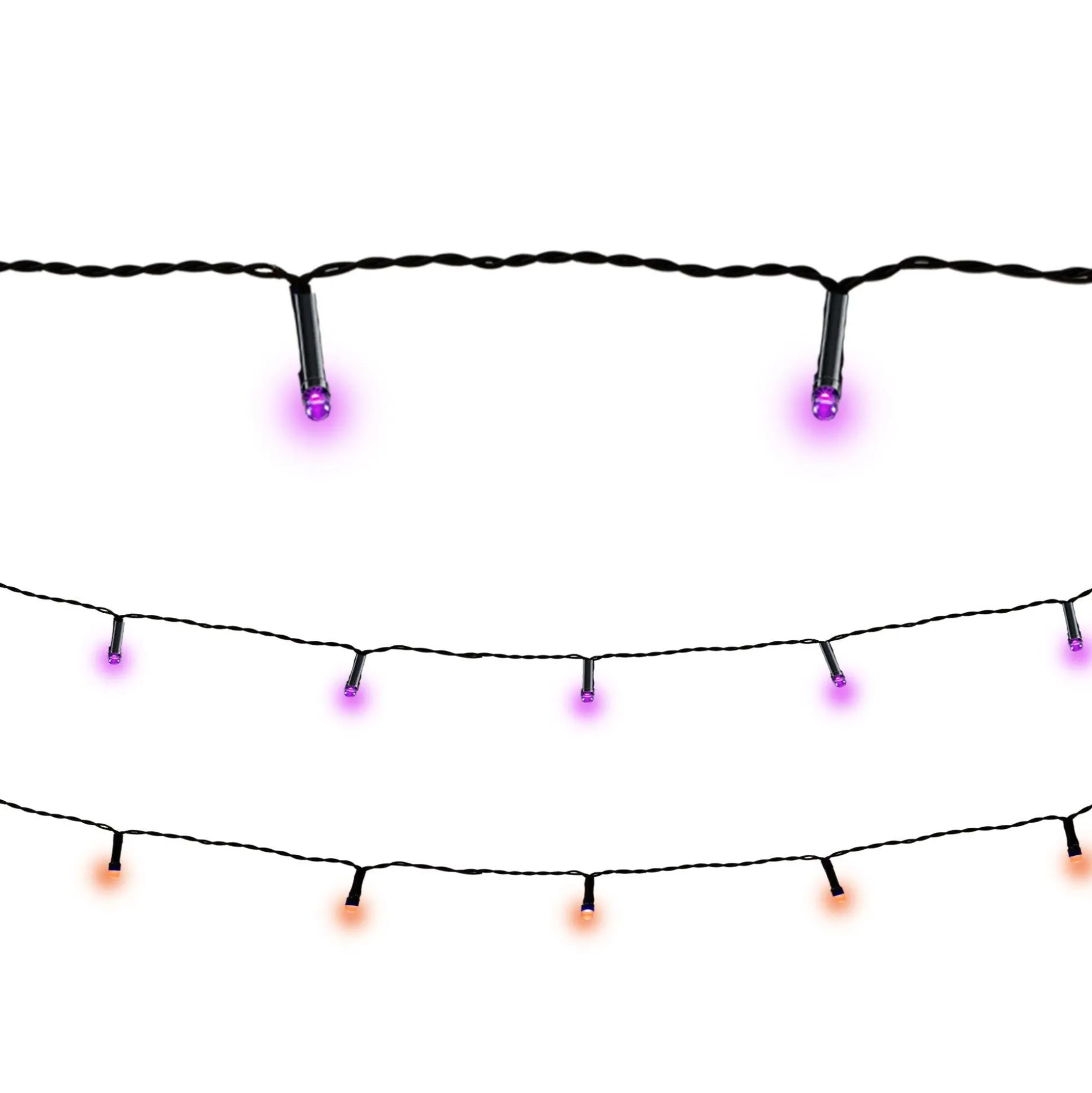 Party City Orange & Purple String Lights| Strobe Lights & Black Lights
