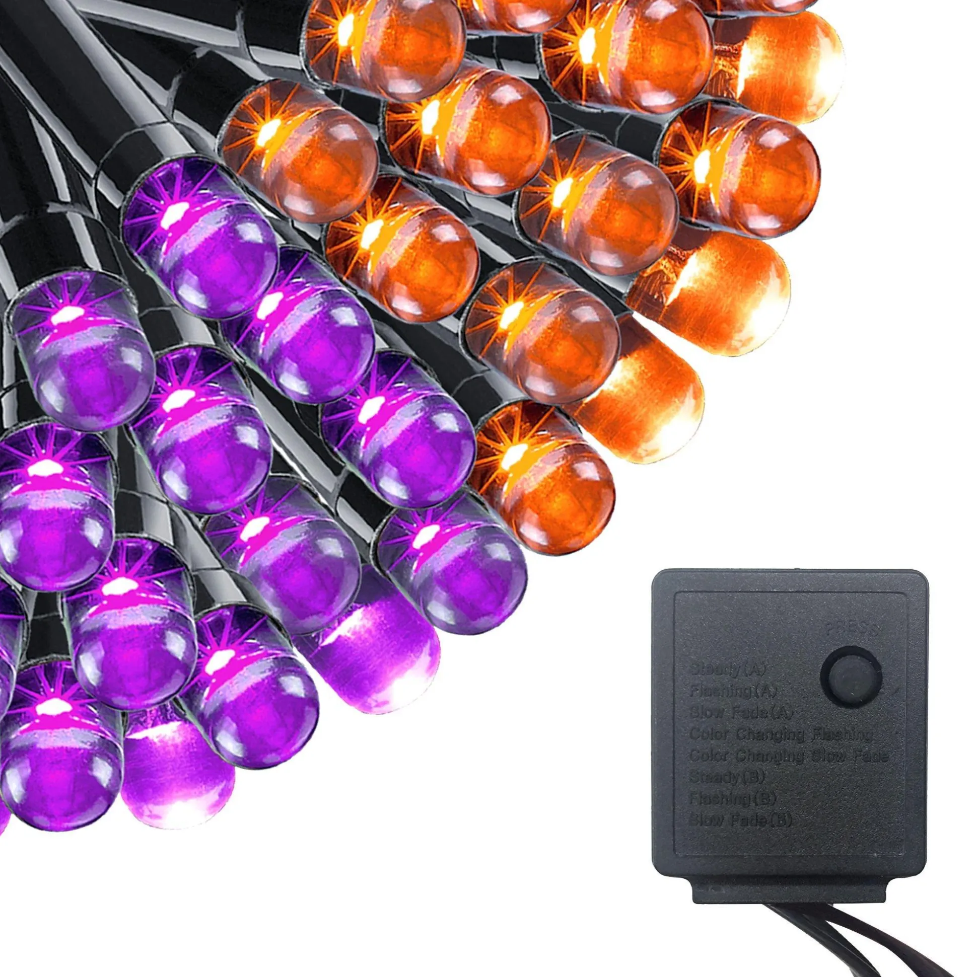 Party City Orange & Purple String Lights| Strobe Lights & Black Lights