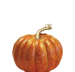 Party City Orange Crackle Pumpkin Decoration| Table Décor & Centerpieces