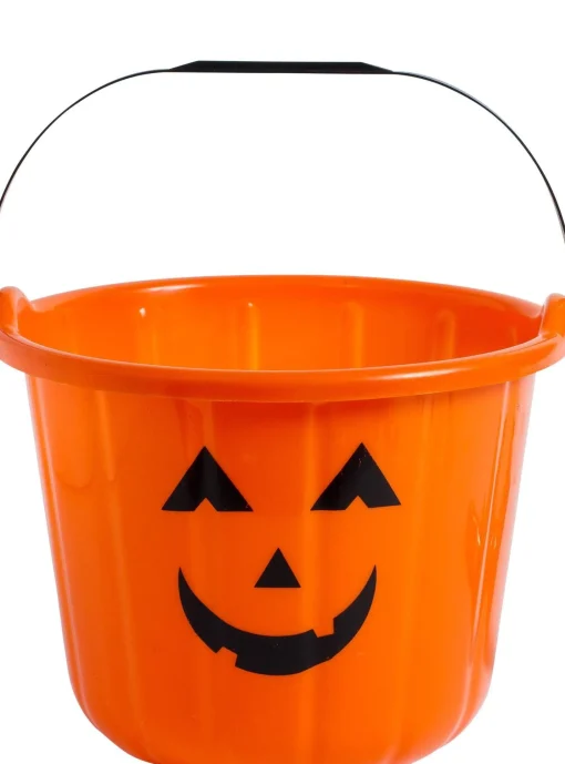 Party City Orange Jack-O'-Lantern Treat Bucket| Trick-Or-Treat Bags & Buckets