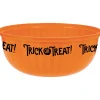 Party City Orange Trick-Or-Treat Plastic Serving Bowl| Tableware & Serveware