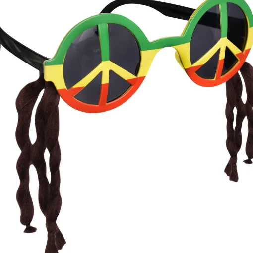 Best Sale Peace Sign Rasta Sunglasses Glasses
