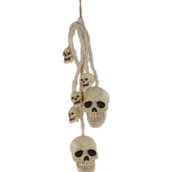 Party City Plastic Hanging Skulls, 19In| Skeletons