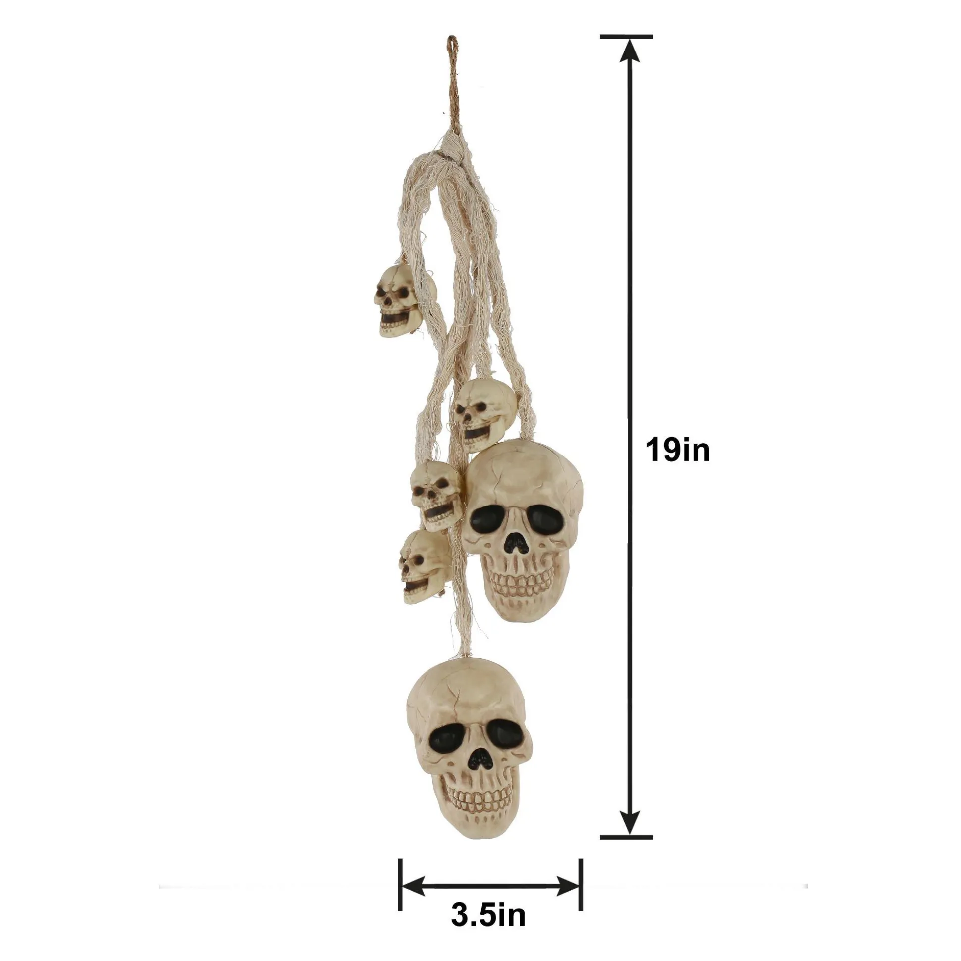 Party City Plastic Hanging Skulls, 19In| Skeletons
