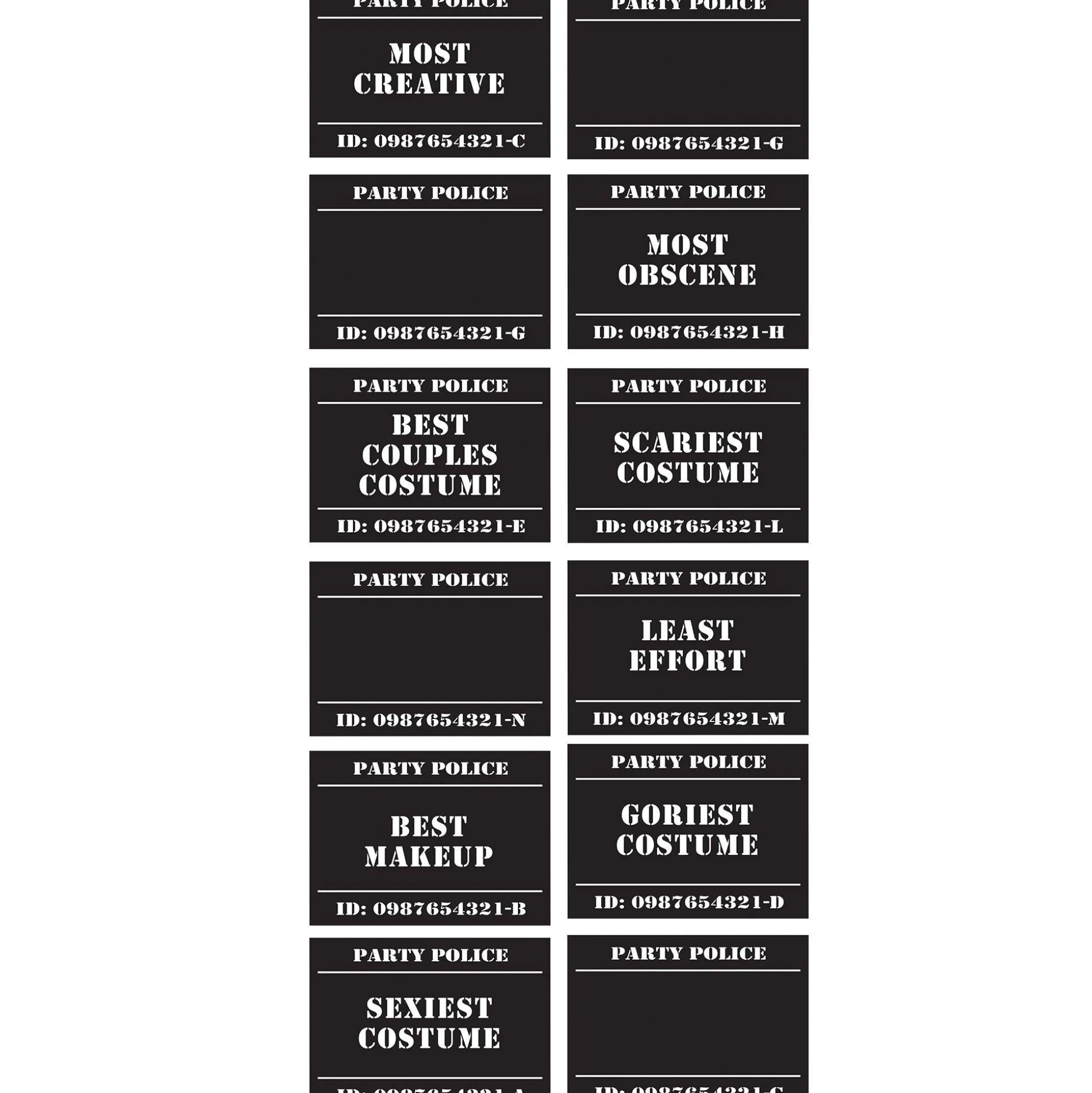 Party City Police Lineup Scene Setter With Photo Booth Props 14Pc| Window & Wall Décor