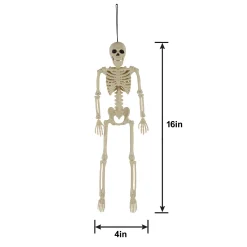 Party City Poseable Plastic Hanging Skeleton, 15.5In| Hanging Decorations