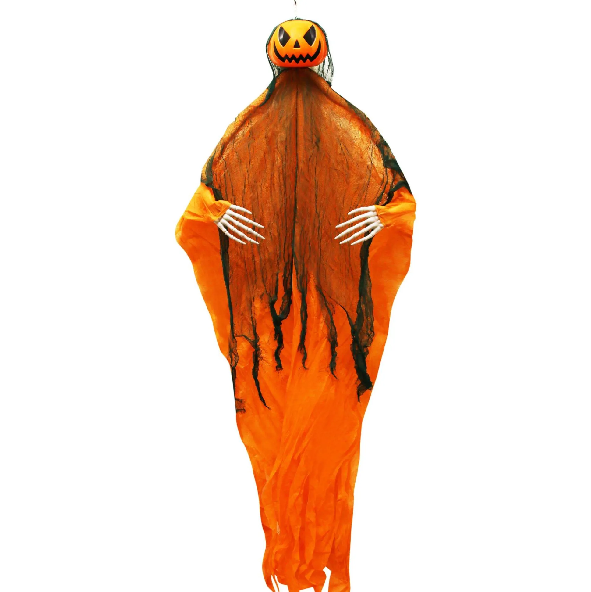 Party City Pumpkin Reaper Fabric & Plastic Hanging Decoration, 5Ft| Hanging Decorations