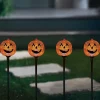 Party City Pumpkin Solar Led Plastic Walkway Lights, 9.9Ft X 1.6Ft, 4Ct| Strobe Lights & Black Lights