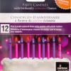Store Purple Colored Flame Candles 12Ct Baking Supplies